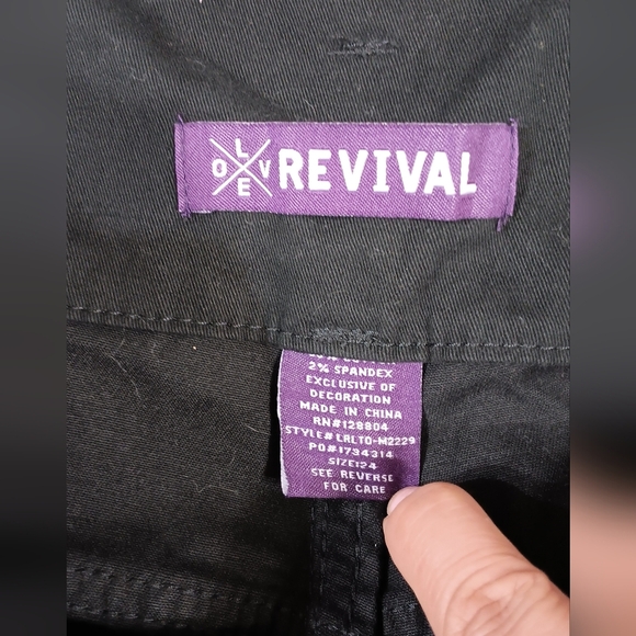 Black Dress Pants with Tapered Fit and Elastic Waistband - Picture 8 of 9